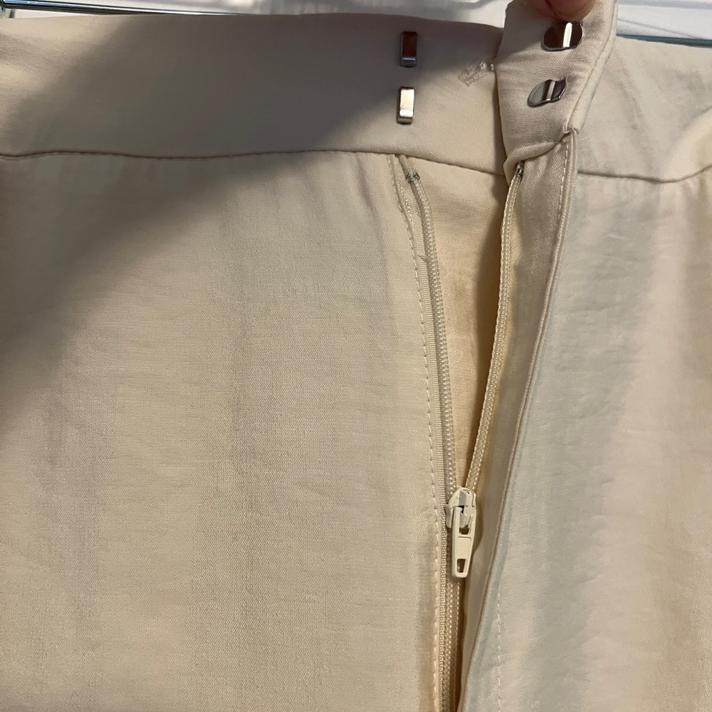 Zara Women’s Cream Wide-Leg Pants Size L - Picture 4 of 9